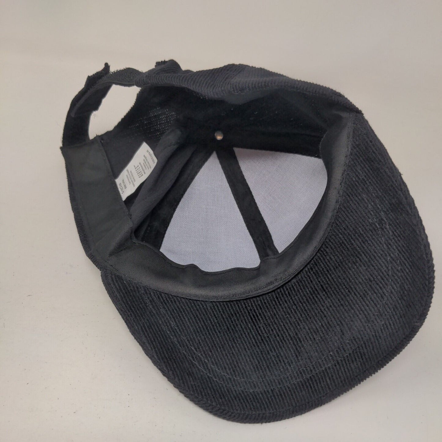 Gertex Strapback Hat Black Size 4-6x Adjustable Vented Holes 6 Panel Blank