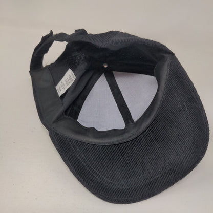 Gertex Strapback Hat Black Size 4-6x Adjustable Vented Holes 6 Panel Blank