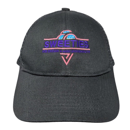 Sweeties Ice Cream Mini Doughnuts Strapback Trucker Hat Gray One Size Mesh Back