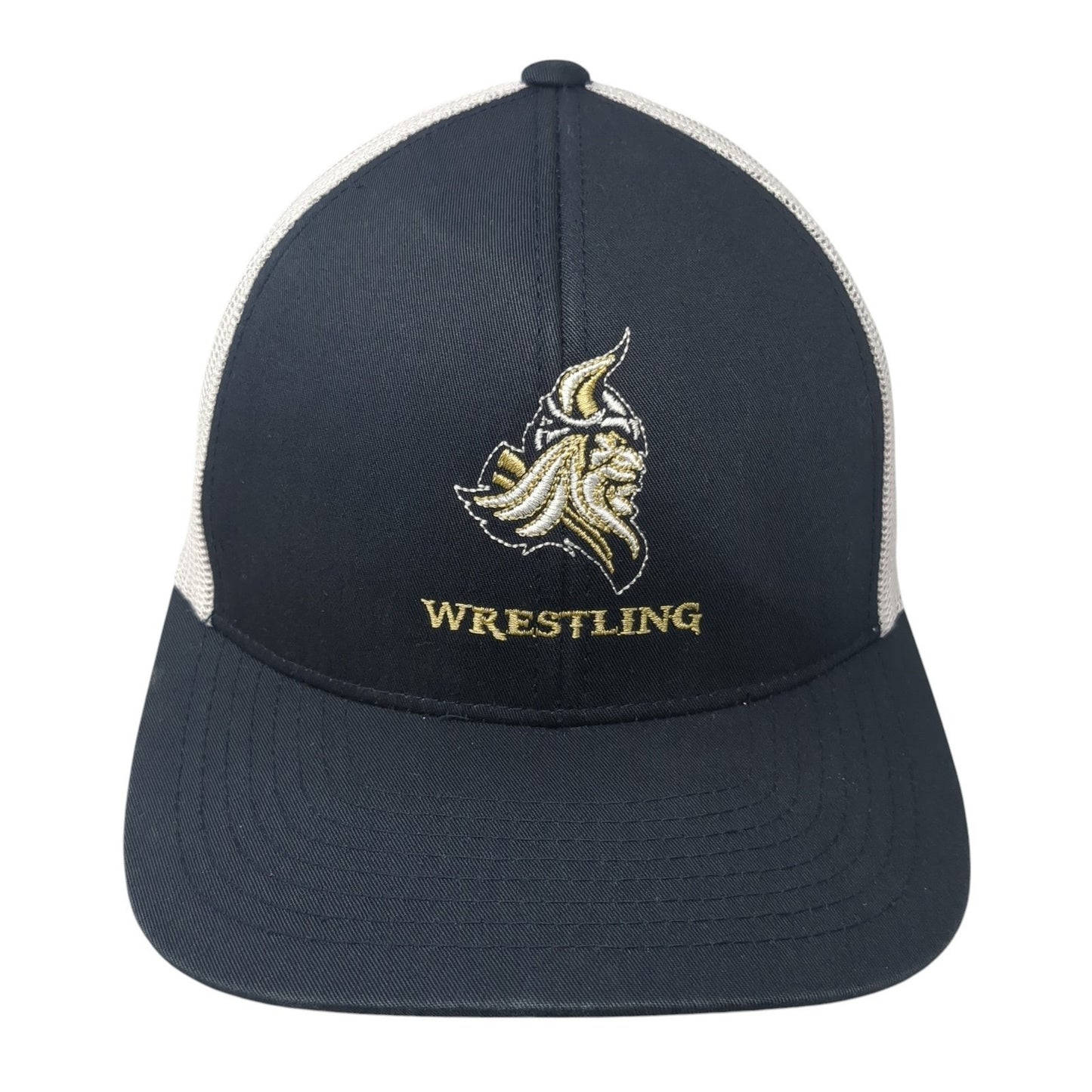 Wrestling Snapback Trucker Hat Blue OS Adjustable Mesh Back Pacific Headwear