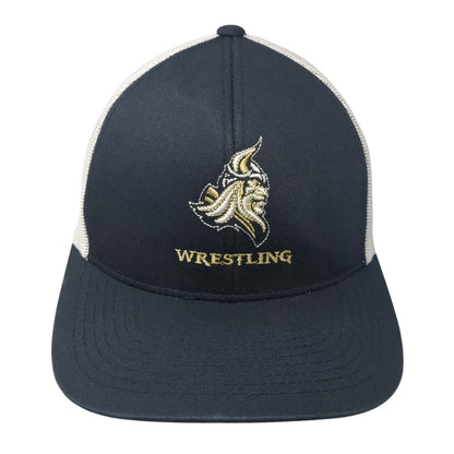 Wrestling Snapback Trucker Hat Blue OS Adjustable Mesh Back Pacific Headwear