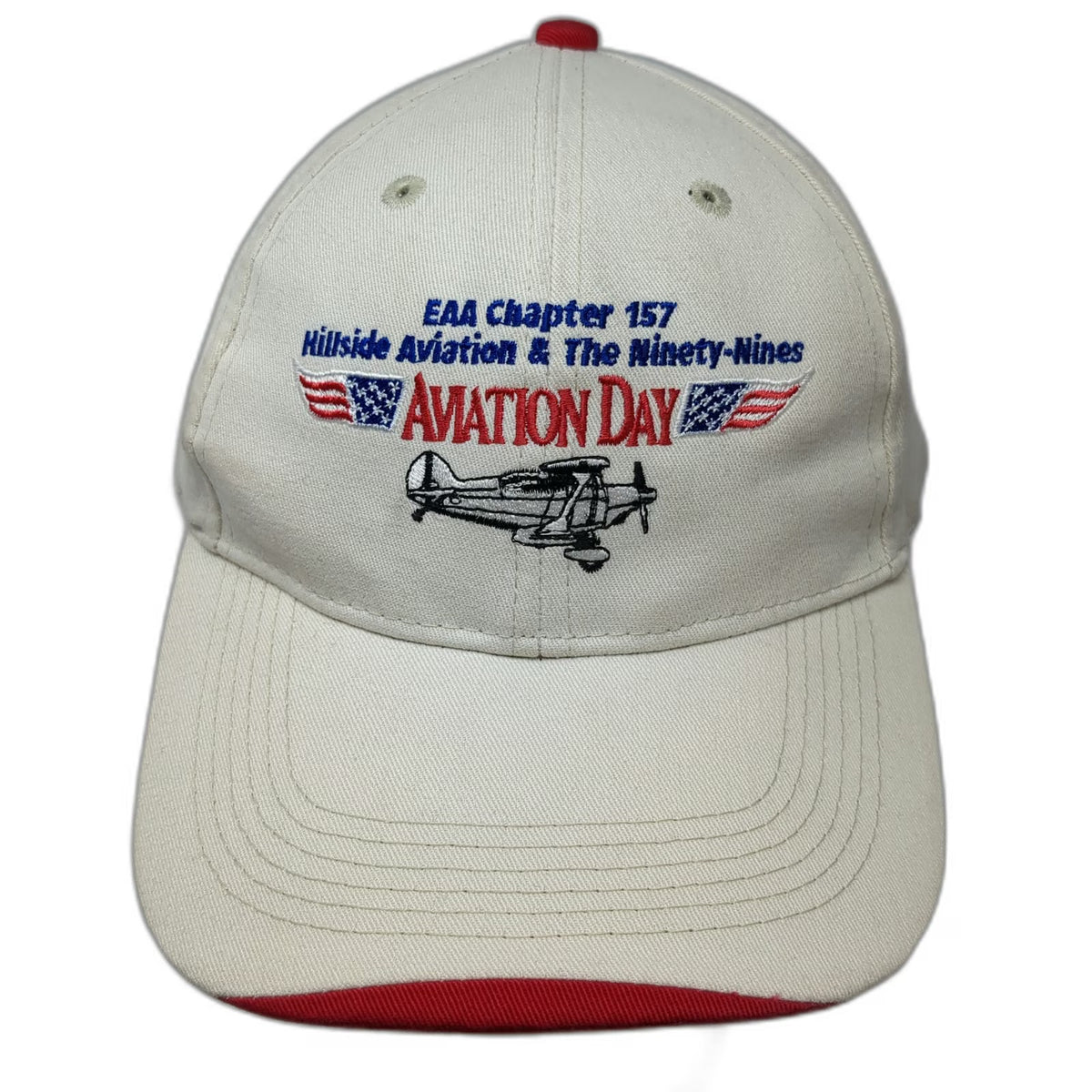 High Desert Baseball Cap Beige One Size EAA Aviation Day Airplane Graphic Hat