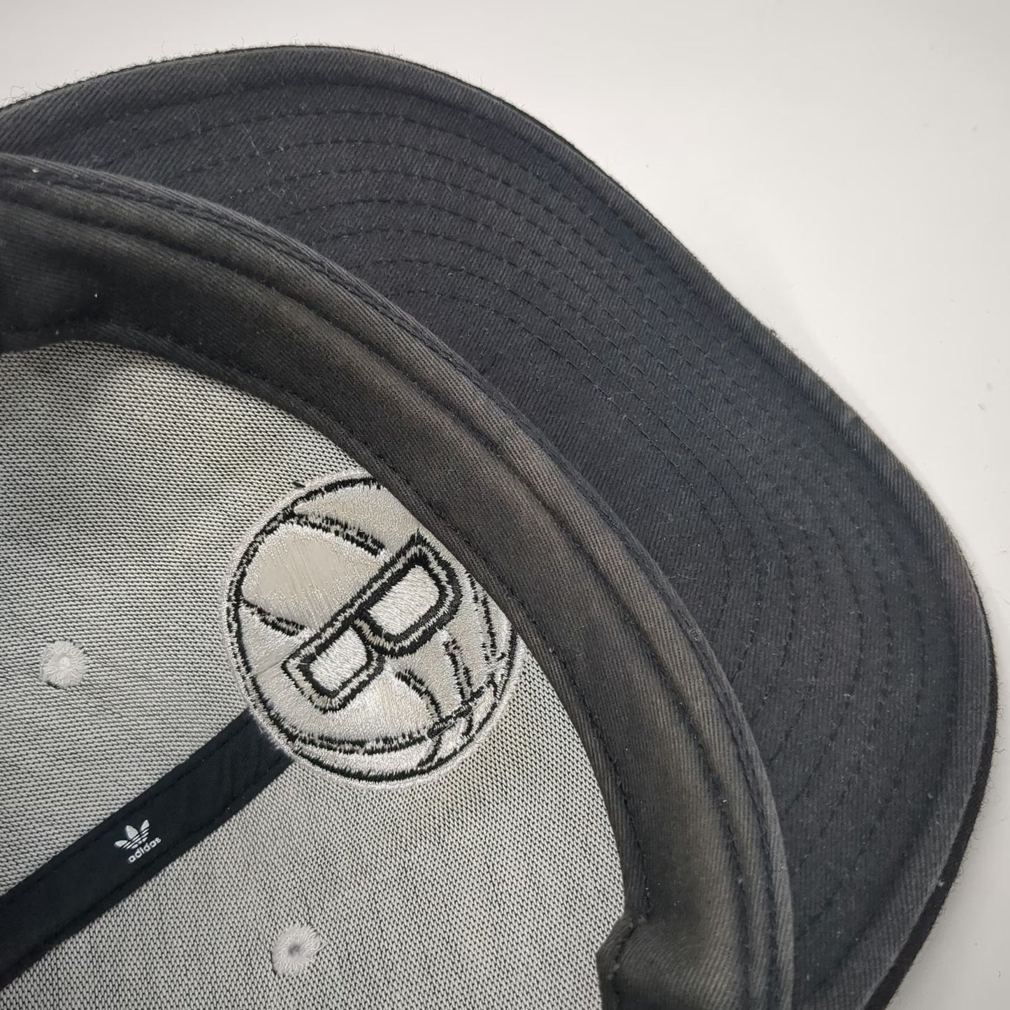 Adidas Brooklyn Nets NBA Baseball Cap Black 7 1/4 100% Wool Fitted Trefoil Hat