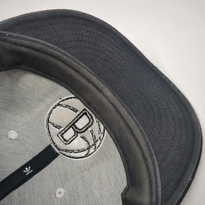 Adidas Brooklyn Nets NBA Baseball Cap Black 7 1/4 100% Wool Fitted Trefoil Hat