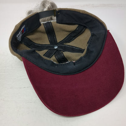 Sport America Baseball Cap Brown Red One Size Gray Ponytail Oregon Coast Hat