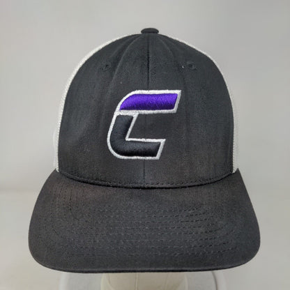 Port Authority Fitted Trucker Hat Black L/XL Embroidered Mesh Back 6 Panel