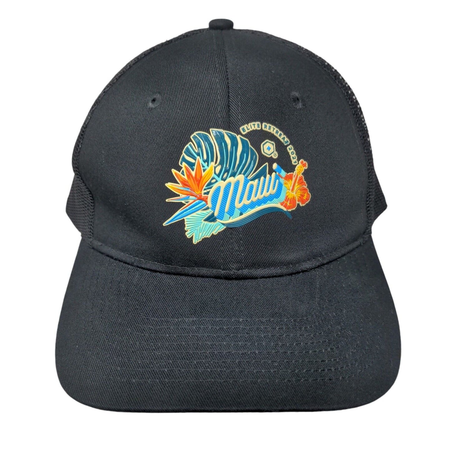 Maui Elite Retreat 2021 Snapback Trucker Hat Black OS Mesh Back Port Authority