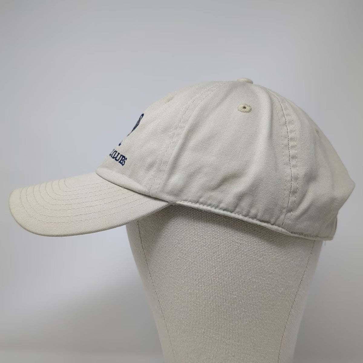Anaconda Boys & Girls Clubs Baseball Cap Beige Blue OSFM Slideback Cotton Hat
