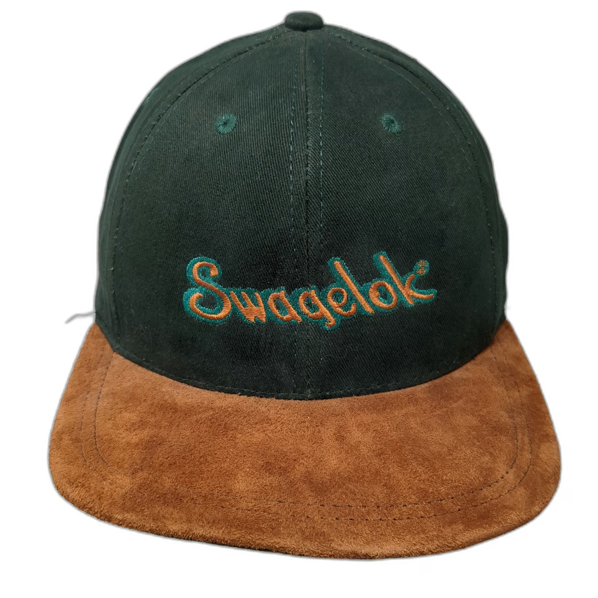 Swagelok Snapback Green Hat One Size Suede Brim Embroidered USA Made Industrial