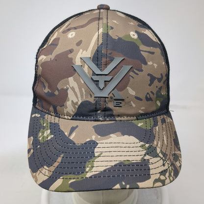 Vortex Trucker Hat Brown Camo One Size Mesh Back Snapback Optics Hunting Logo
