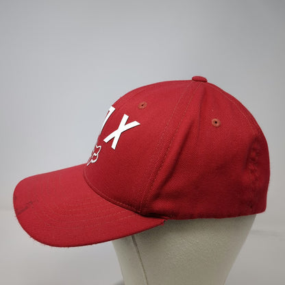 Fox Racing 5 Panel Red M Hat Flexfit Curved Brim Graphic Sport Performance Logo