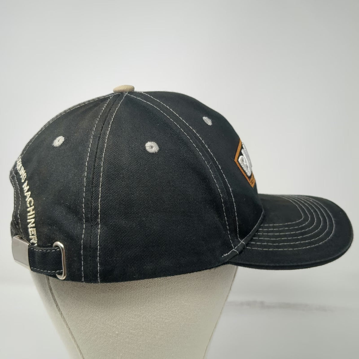 Baseball Cap Black One Size Baileigh Industrial Wood Metal Working Hat Slideback