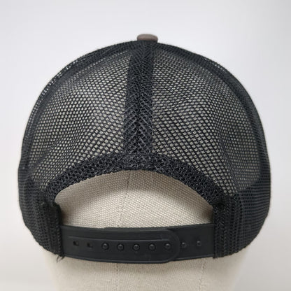 Strata Trucker Hat Gray Black One Size Mesh Snapback Golf Logo Graphic Print