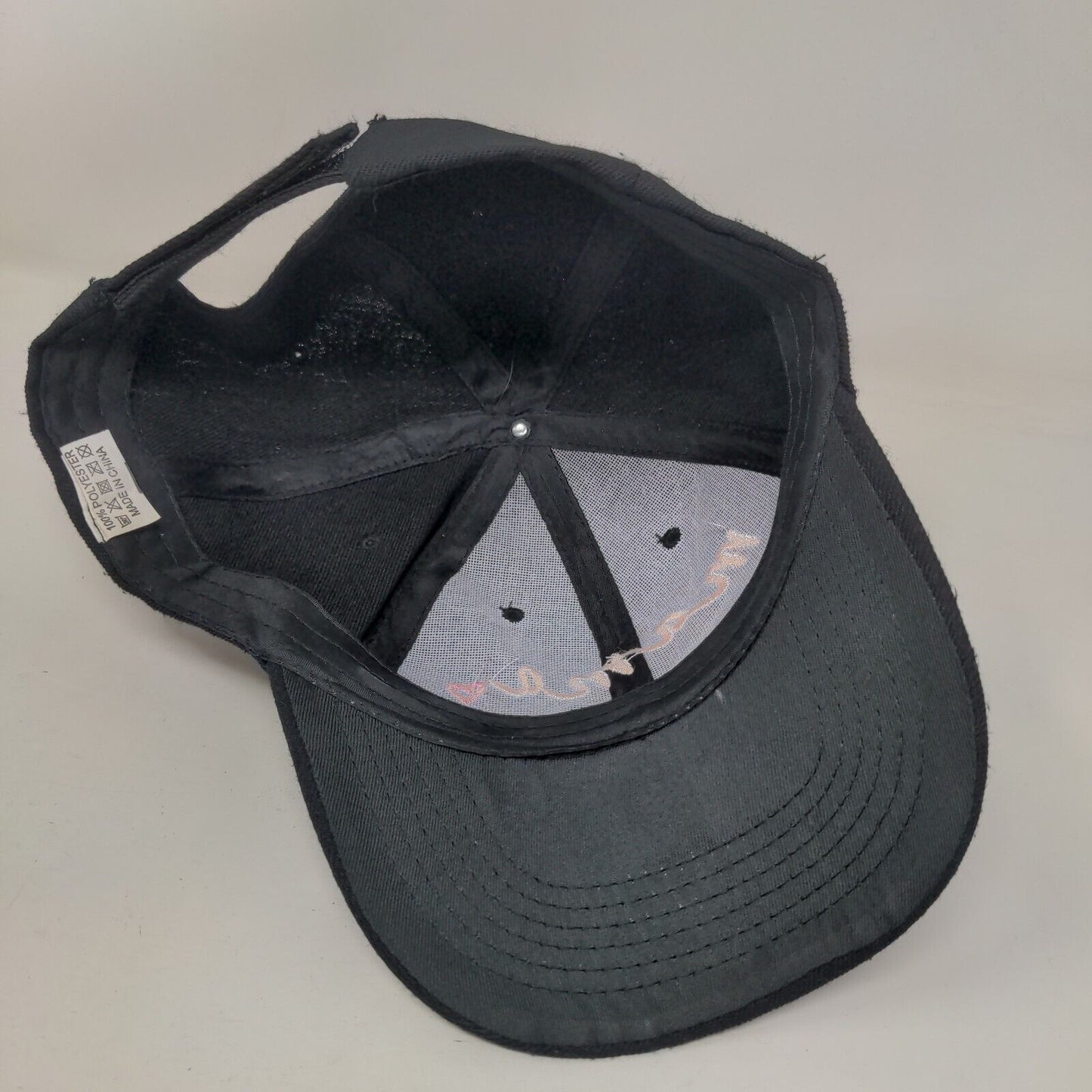 Mama Slideback Hat Black One Size Adjustable Embroidered Heart 6 Panel