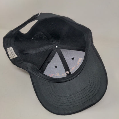 Mama Slideback Hat Black One Size Adjustable Embroidered Heart 6 Panel