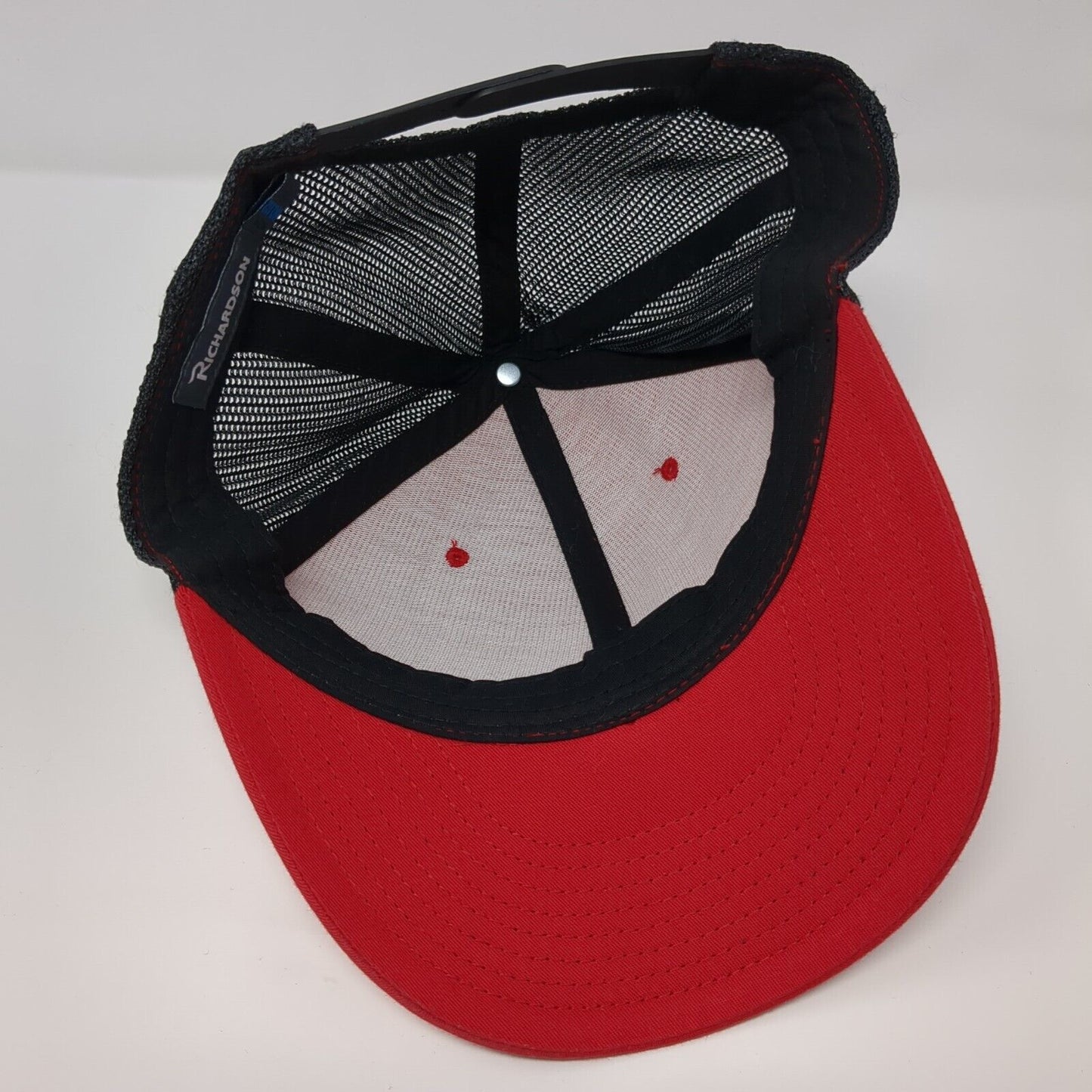 Richardson 112 Snapback Mesh Back Trucker Hat Red OSFA Colorblock