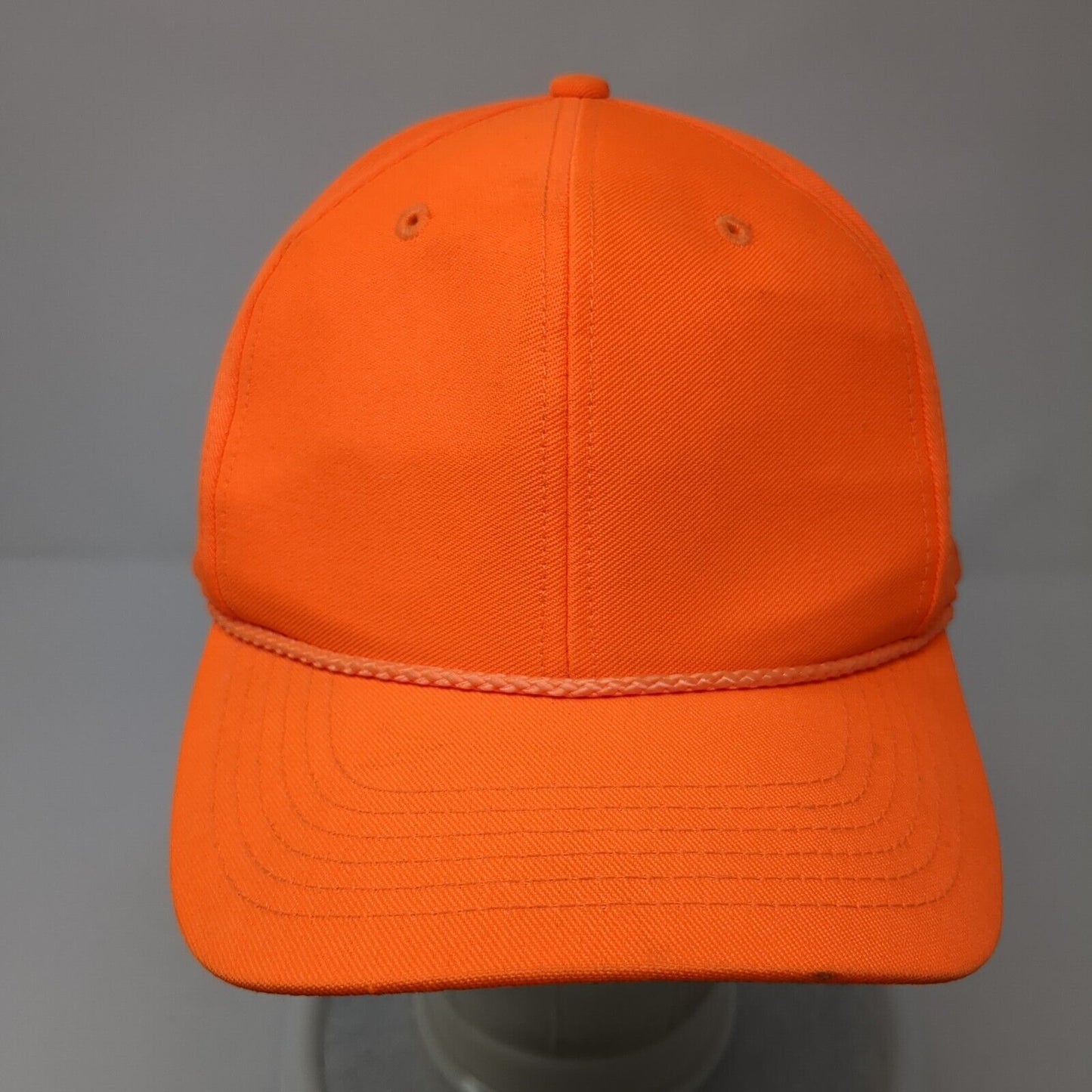 Signatures Snapback Hat Orange One Size Adjustable 6 Panel Blank Rope