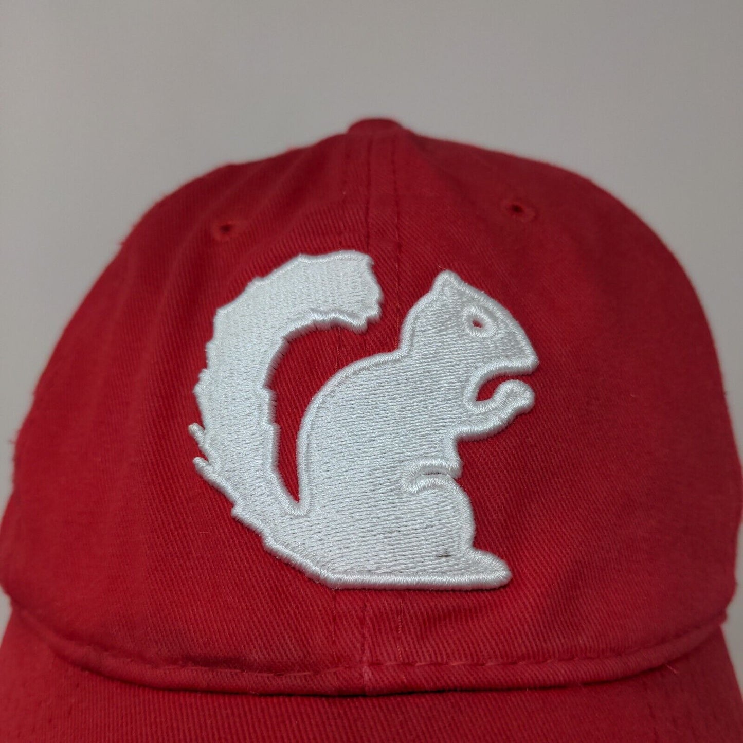 The Game Men's Slideback Hat Red Size OSFM Embroidered BG Squirrel Logo