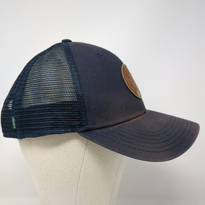 Legacy Trucker Hat Blue One Size Hanalei Kauai Hawaii Leather Patch Snapback