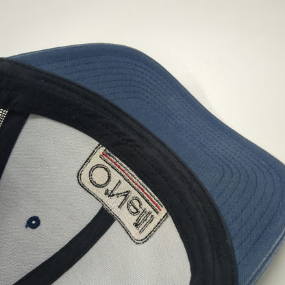 O'Neill Trucker Hat Blue One Size Snapback Mesh Back Logo Patch Curved Brim Surf