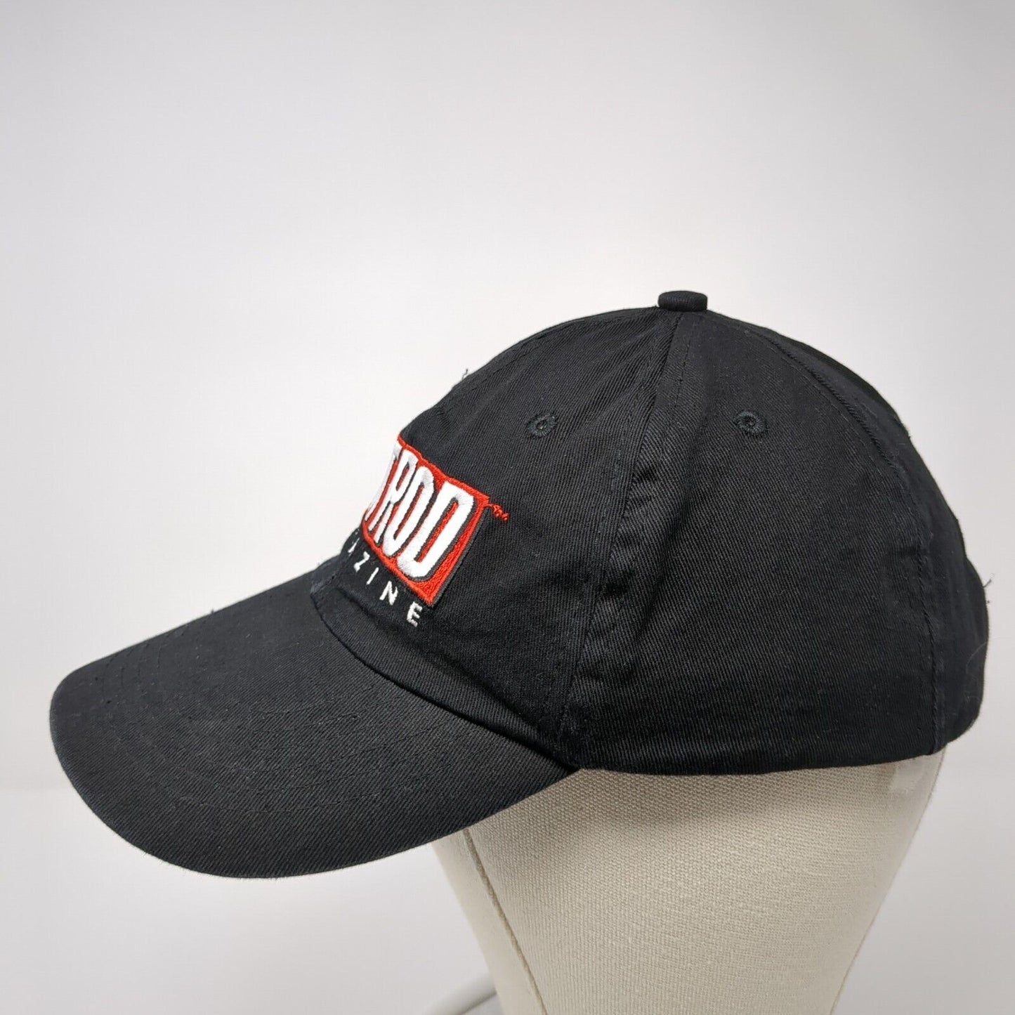 Hot Rod Magazine Strapback Hat Black OS Adjustable Embroidered 6 Panel