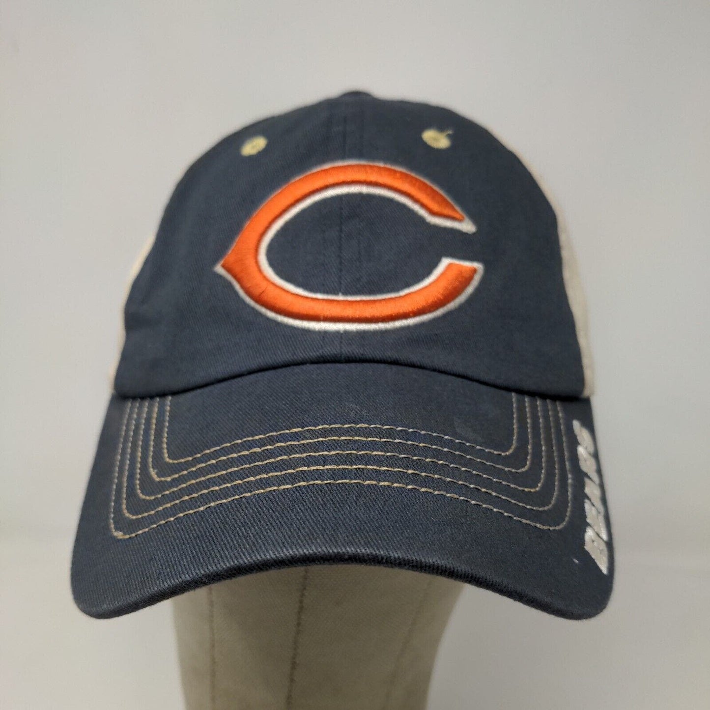 NFL Team Apparel Men's Slideback Hat Blue Time OS Embroidered Chicago Bears Logo