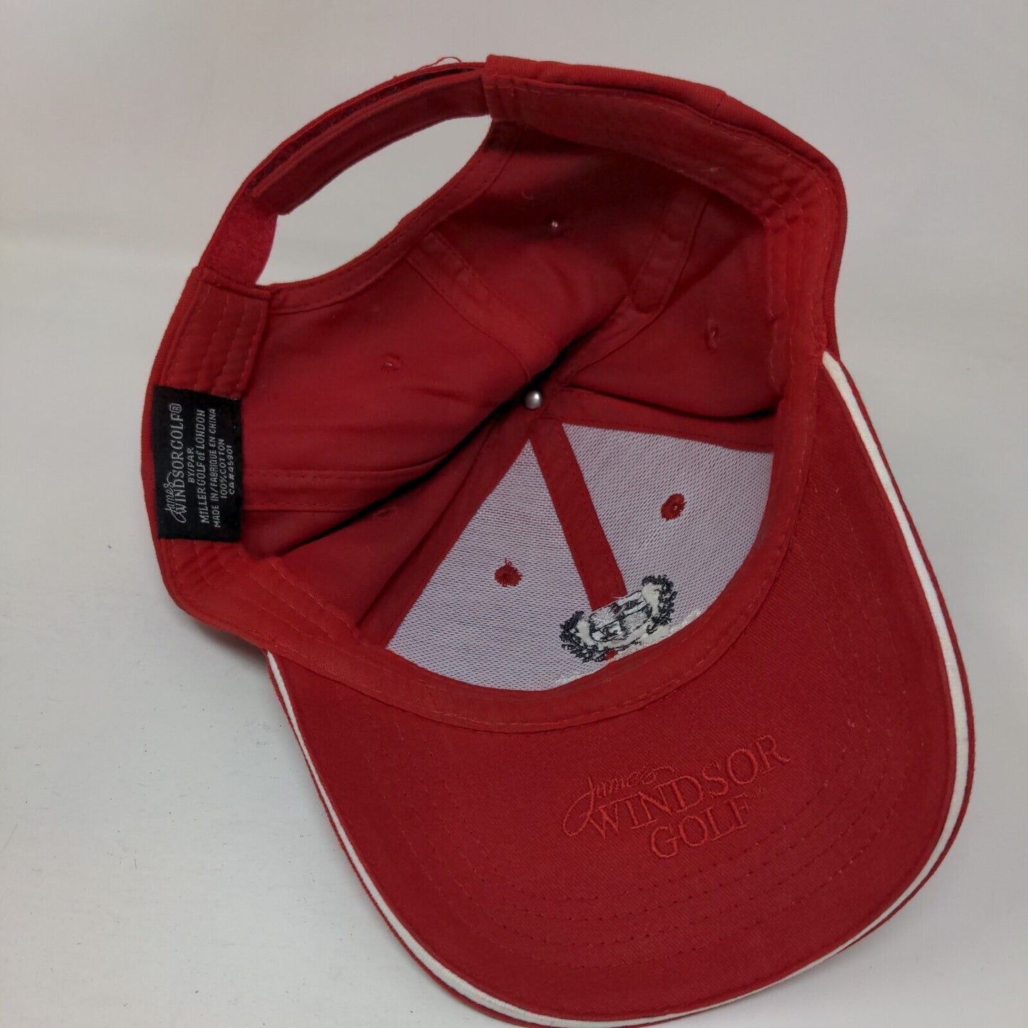 Prescott Golf Club Strapback Hat Red One Size Embroidered Vent Holes