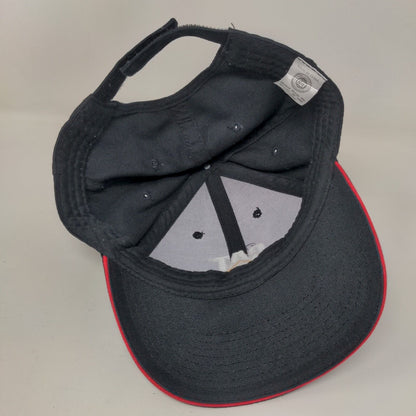 CAT Racing Strapback Hat Black One Size Adjustable Embroidered Vented Holes