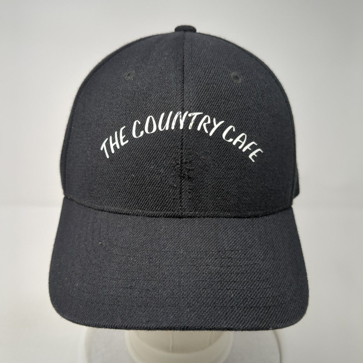 The Country Cafe Strapback Hat Black One Size Adjustable 6 Panel Decky