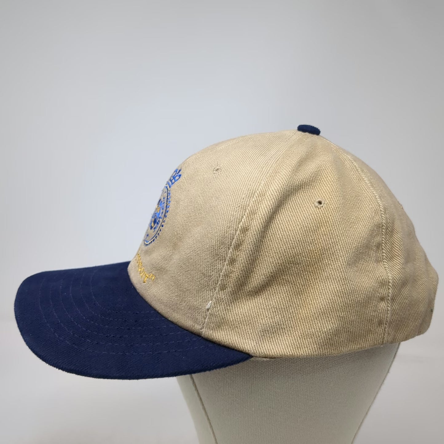 Beige Blue Freeport Container Port Team Freeport Snapback Hat One Size USA Made