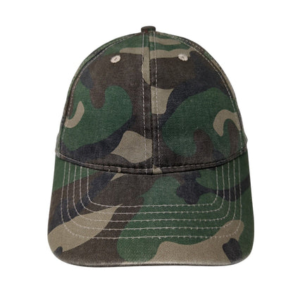 Unbranded Strapback Hat Camouflage OS Adjustable Vented Holes 6 Panel Blank