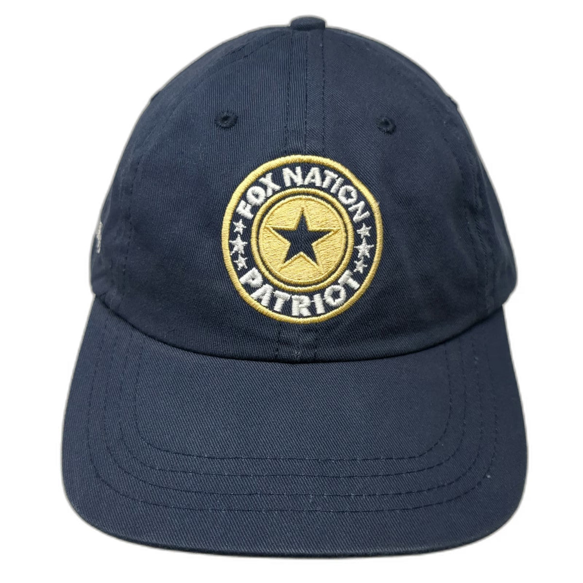 Baseball Cap Blue One Size Fox Nation Patriot Star Slideback USA Made Logo Hat