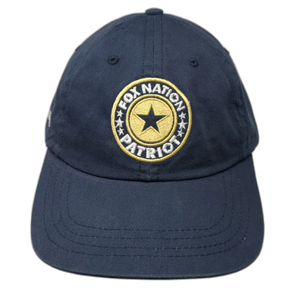 Baseball Cap Blue One Size Fox Nation Patriot Star Slideback USA Made Logo Hat