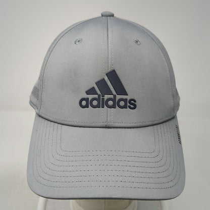 Adidas Baseball Cap Gray XL Aeroready Perforated Performance Polyester Tech Hat
