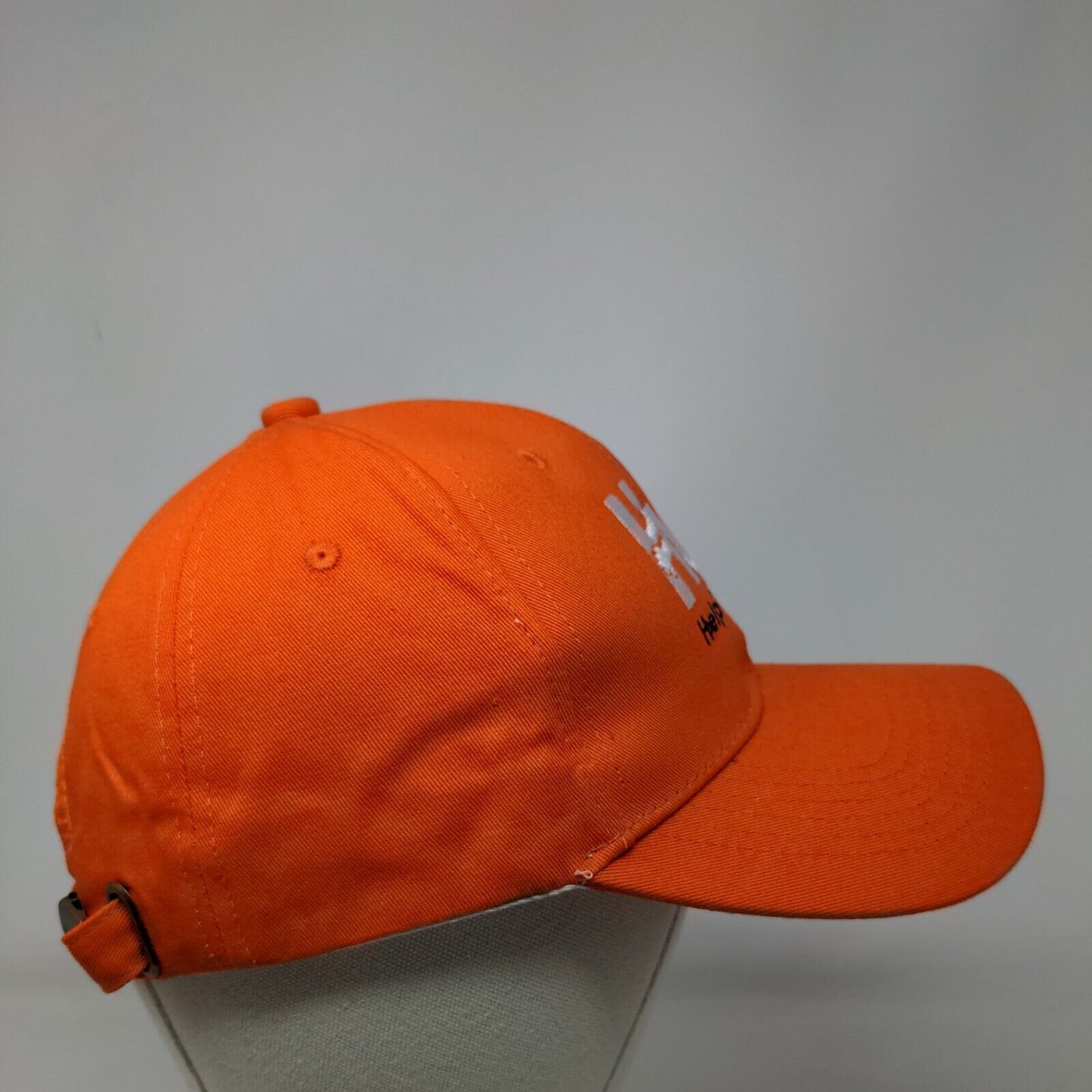 HUG Help Us Gather Slideback Hat Orange One Size Embroidered 6 Panel