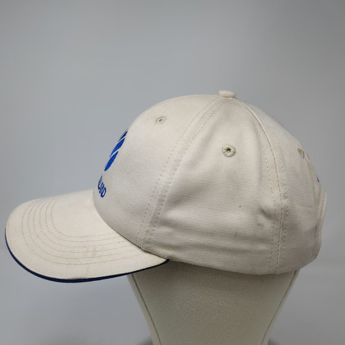 K-Products New Holland Baseball Cap Beige One Size USA Canada Flags Farming Hat