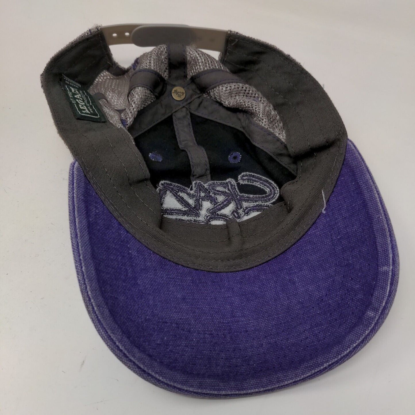 Legacy Women's Snapback Mesh Back Hat Purple Crazy Sista Embroidered Logo