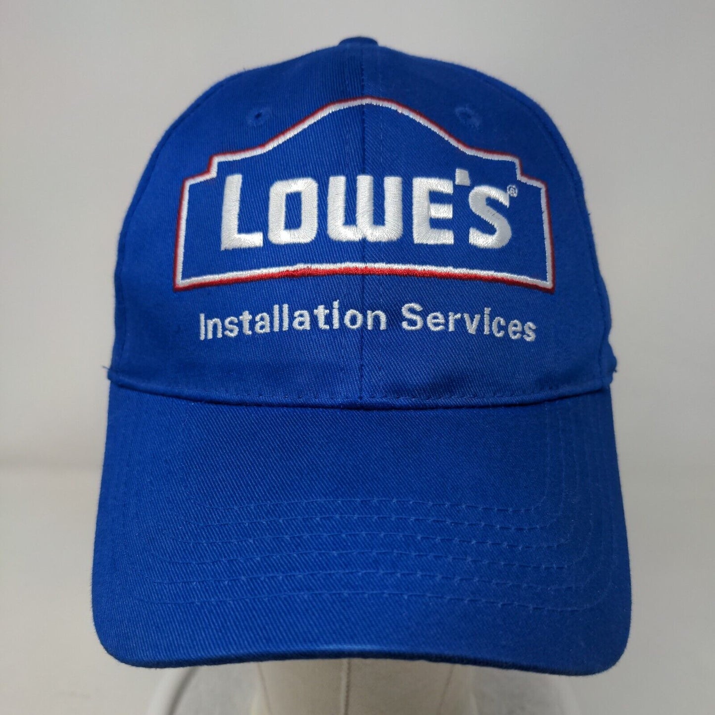Lowe's Installation Services Snapback Hat Blue One Size Adjustable Embroidered