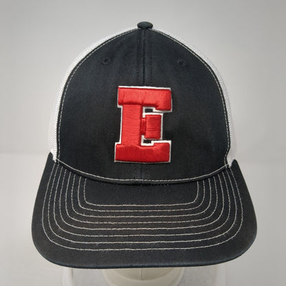 E Snapback Trucker Hat Black OS Adjustable Embroidered Mesh Back Richardson