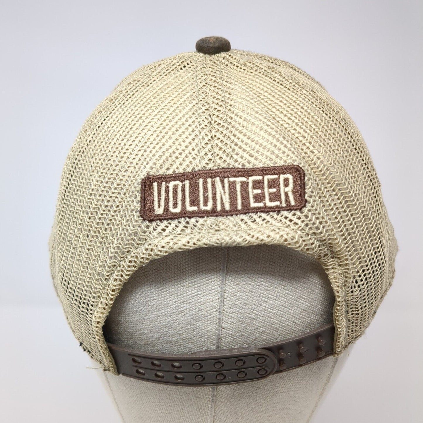 RMEF Volunteer Snapback Trucker Hat Brown One Size Adjustable Mesh Back