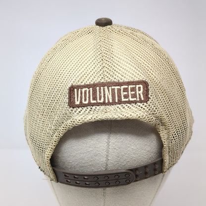 RMEF Volunteer Snapback Trucker Hat Brown One Size Adjustable Mesh Back