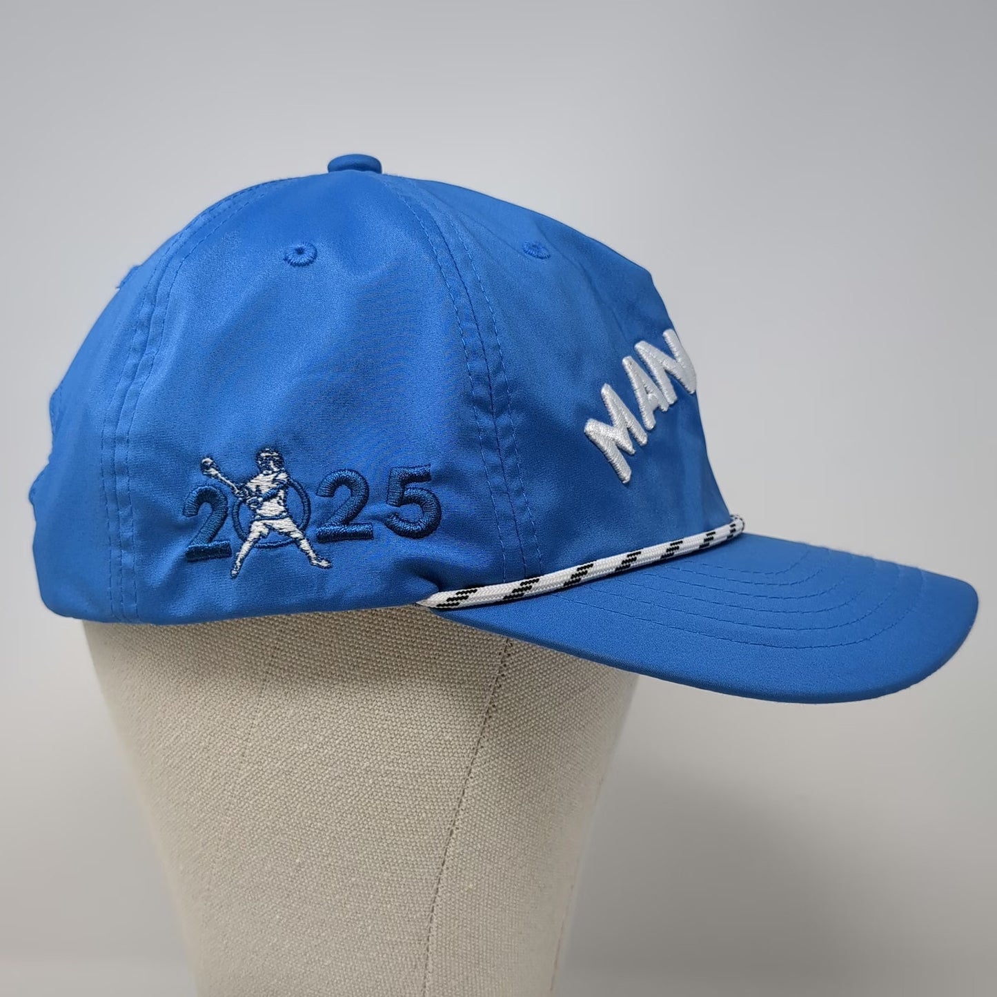 CapX 5 Panel Blue One Size Lacrosse MANCON 2025 Rope Snapback Hat Polyester