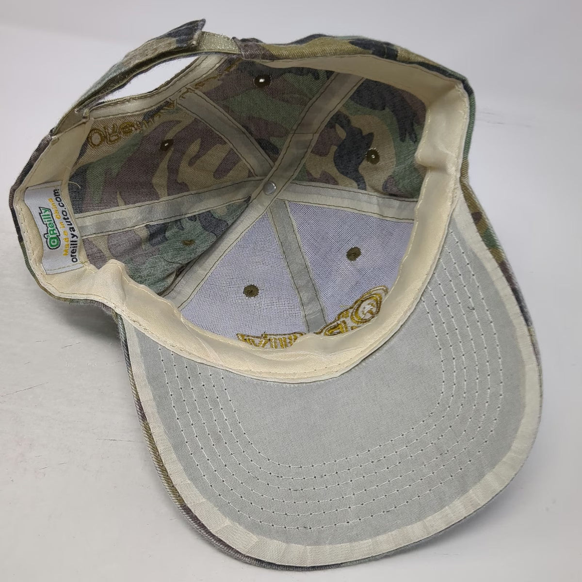 O'Reilly Auto Parts Baseball Cap Green Brown Black One Size Camo Strapback Hat
