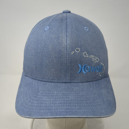Howell Fitted Baseball Cap Blue Medium Embroidered Lightweight Flexfit Yupoong