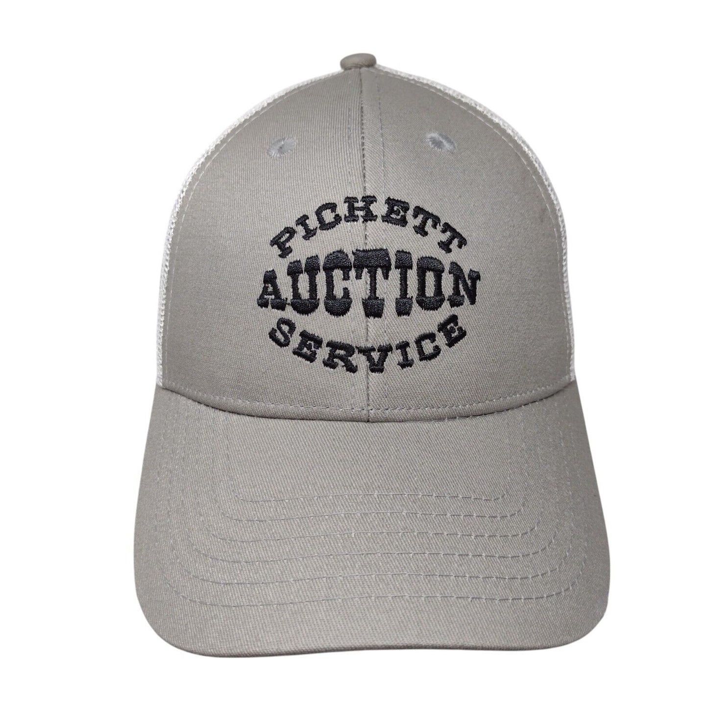 Pickett Auction Service Snapback Trucker Hat Gray One Size Mesh Back