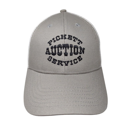 Pickett Auction Service Snapback Trucker Hat Gray One Size Mesh Back
