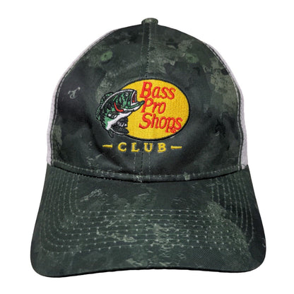 Bass Pro Shops Club Snapback Mesh Back Trucker Hat Green One Size Embroidered