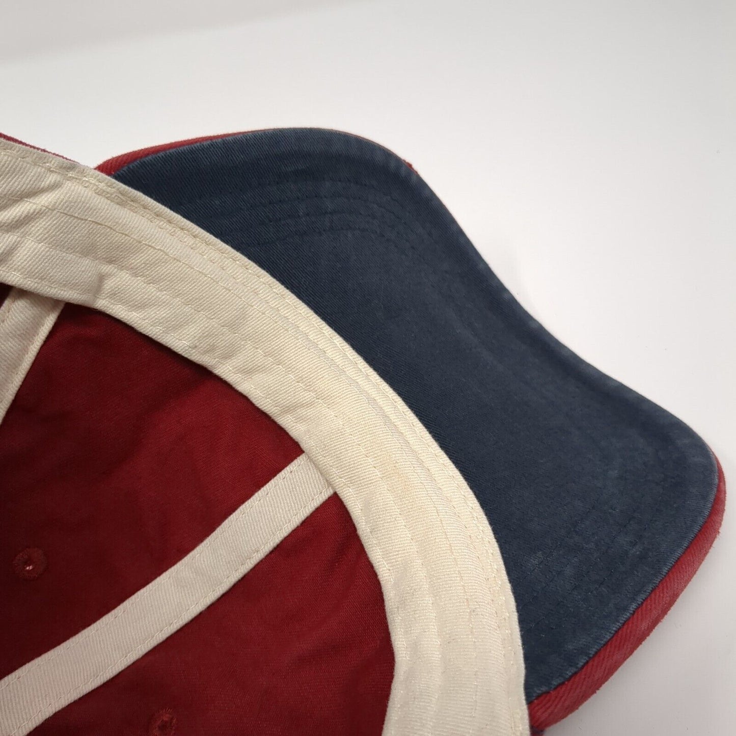 Mountain Patch Slideback Hat Red One Size Adjustable A&F Solid 6 Panel