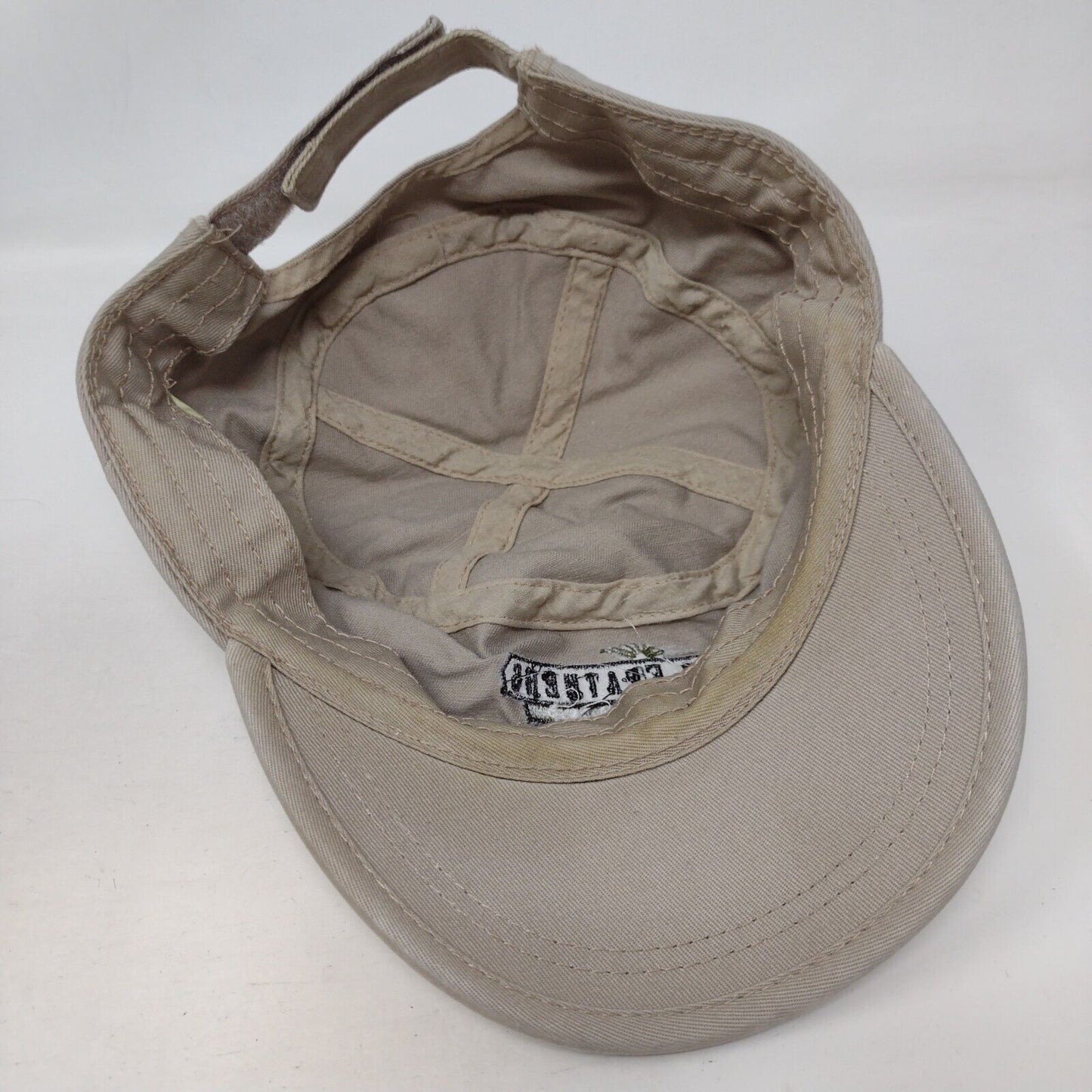 Seven Feathers Casino Resort Strapback Cadet Army Cap Tan OS Adjustable Cotton