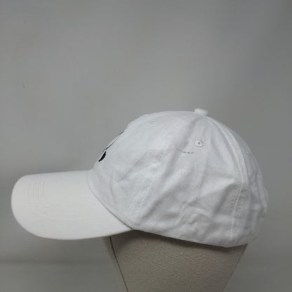 Black Heart Slideback Hat White One Size Embroidered Adjustable 6 Panel